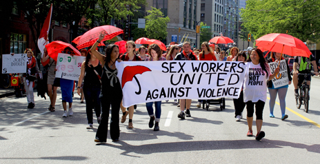 First Vancouver Red Umbrella March, Vancouver, June 8, 2013. Photo: Esther Shannon