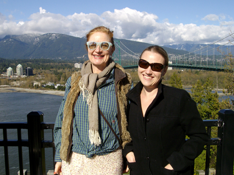 Anna Smith and Rachel Wotton at Prospect Point, April 14, 2013.