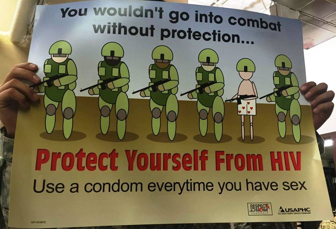 Official U.S. Army Public Health Center Anti-HIV Poster c. 2002